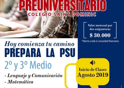 PREUNIVERSITARIO COLEGIO SAINT DOMINIC