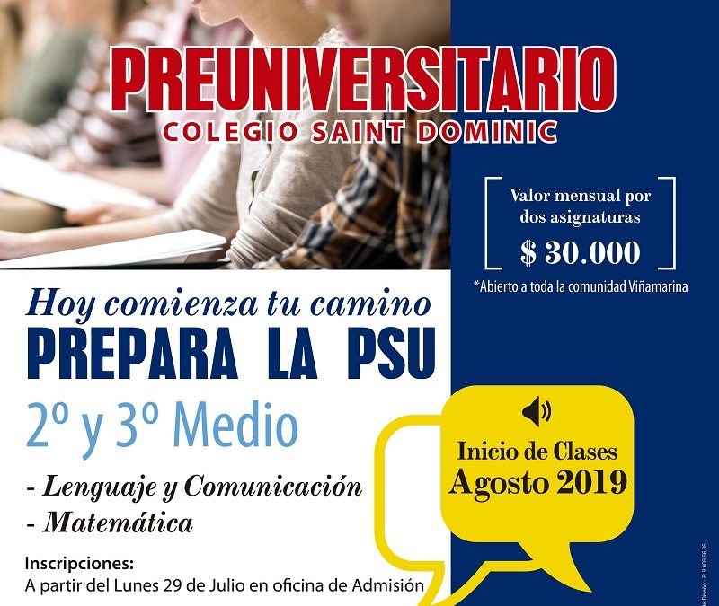 PREUNIVERSITARIO COLEGIO SAINT DOMINIC